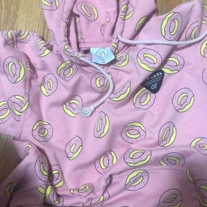 OF all over donut print hoodie size medium